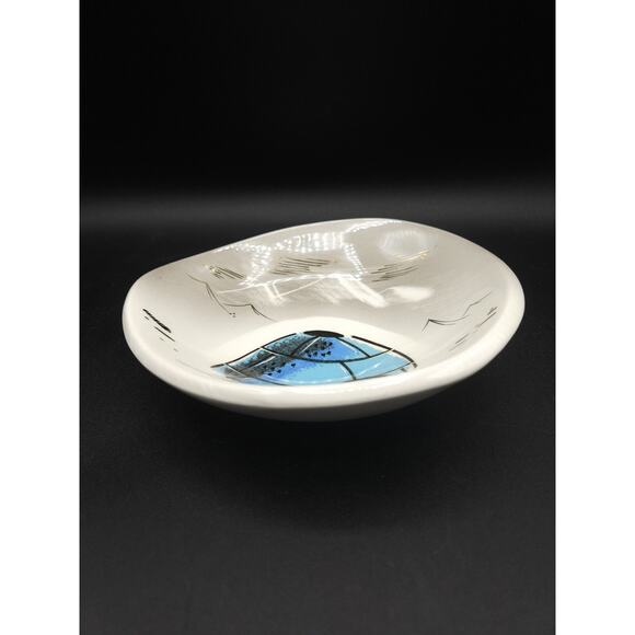 Vintage MCM SASCHA B BRASTOFF Ceramic Dish Bowl Ashtray Alaska Igloo Scene C3 - Picture 2 of 5